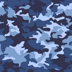 Foto op Plexiglas Militair patroon Textuur militaire camouflage herhaalt naadloze Vector patroon voor stof, achtergrond, behang en anderen. Klassieke kleding print. Abstracte zwart-wit naadloze Vector camouflage patroon.