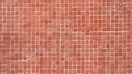 Fachada de azulejo pequeño ceramico rojo gresite