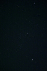 The constellation Orion in the sky. 