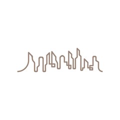 Modern City skyline illustration in flat design