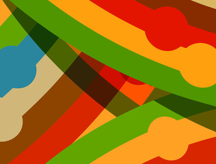 Simple background in the style of the 60s. Vector illustration in vintage colors