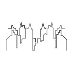 Modern City skyline illustration in flat design