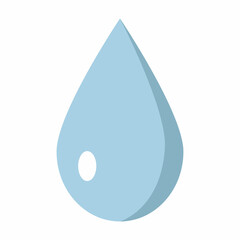 Blue Drop of Water vector illustration