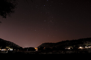 night city in the mountains