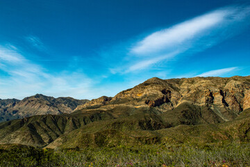 landscape with blue sky