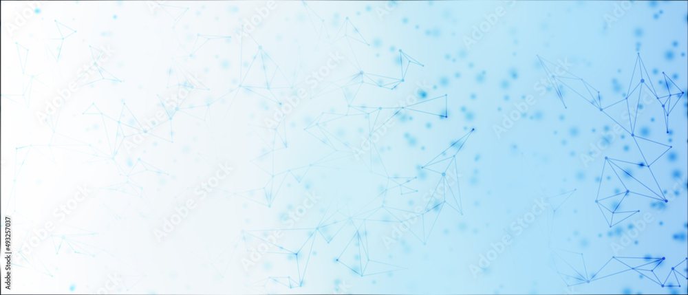 Aufkleber network technology background with dots and lines