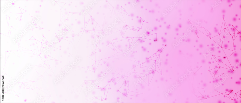 Poster network technology background with dots and lines