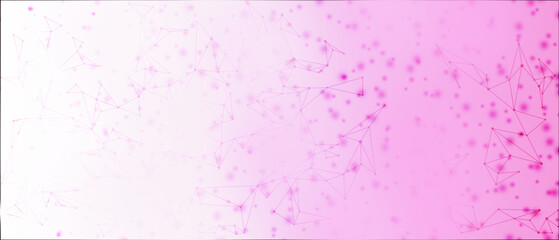 Network technology background with dots and lines