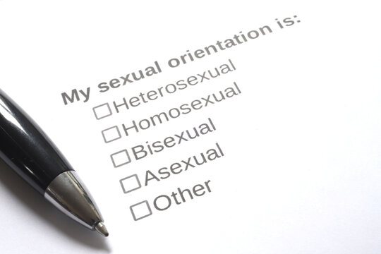 Image of a sexual orientation survey question and related answer choices.
