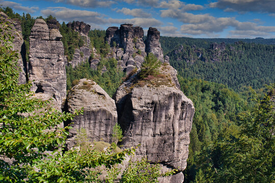 Felsformation in der s&auml;chsischen Schweiz Sachsen Deutschland