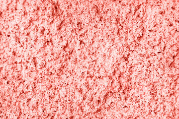 Coral decorative plaster grainy texture on wall