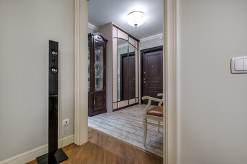 Fototapeta na wymiar door in modern entrance hall of corridor in apartments