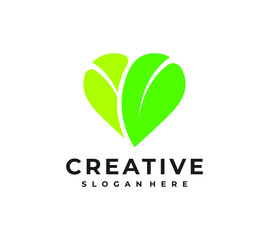 Hearth Leaf Logo Design Inspiration
