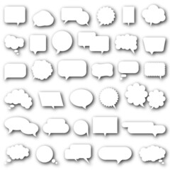 Speech Bubble set. Talk bubble. Cloud speech bubbles collection. Communication. Comics. Vector.
