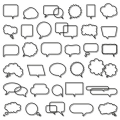 Obraz premium Speech Bubble set. Talk bubble. Cloud speech bubbles collection. Comics. Vector.