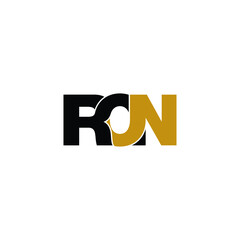 RON letter monogram logo design vector
