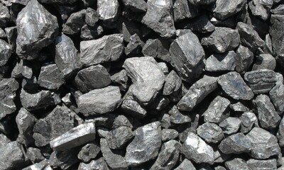 black antrazite coals close up
