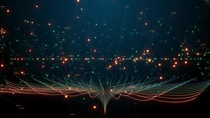 Neural network artificial intelligence AI machine deep learning simulated nodes