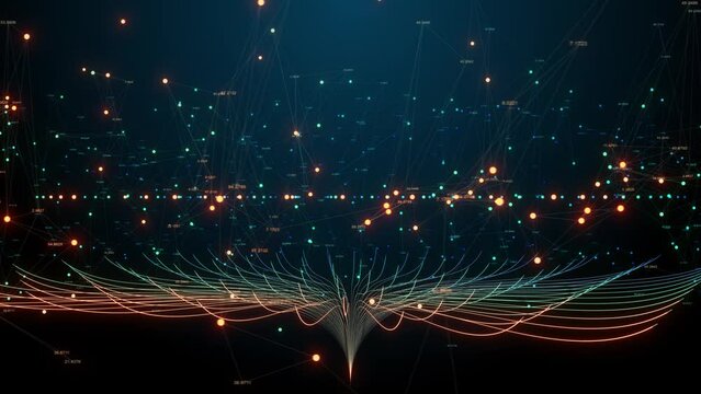 Neural network artificial intelligence AI machine deep learning simulated nodes