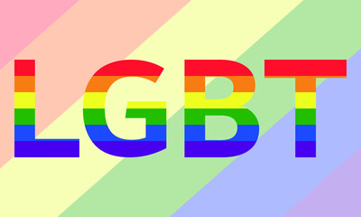 Vector illustration related to LGBT pride, with the colors of the rainbow which is the flag of the lesbian, gay, bisexual and trangender LGBT Organization