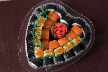 Sushi rolls Japanese food sushi background menu tempura food sushi sets