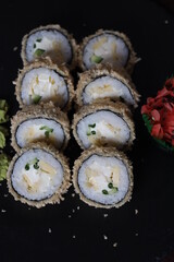 Sushi rolls Japanese food sushi background menu tempura food sushi sets