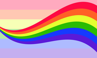 Vector illustration related to LGBT pride, with the colors of the rainbow which is the flag of the lesbian, gay, bisexual and trangender LGBT Organization