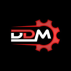 Letter DDM Gear Business Logo Design