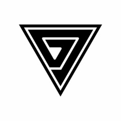 G Letter logo concept.Triangle G Letter Line sign design. Creative Minimal Monochrome Monogram emblem design template.