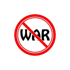 No war sign. Anti war icon isolated on white background