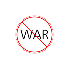 No war sign. Anti war icon isolated on white background