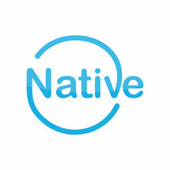 Native Brand Text Business Logo Design
