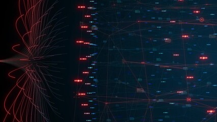 Artificial neural networks AI simulated deep machine learning algorithm