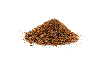 Instant coffee isolated on white background.