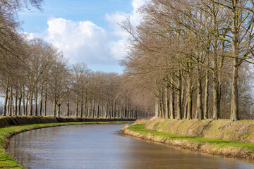 Canal or river in small town village Holten, The Schipbeek is a tributary of the IJssel in Holland and a continuation of the Buurserbeek, It flows into the IJssel near Deventer, Overijssel province.