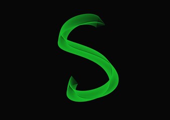 Abstract green logo design idea