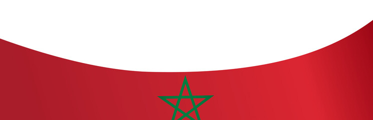 Morocco flag wave  isolated  on png or transparent background,Symbol Morocco,template for banner,card,advertising ,promote,and business matching country poster, vector illustration