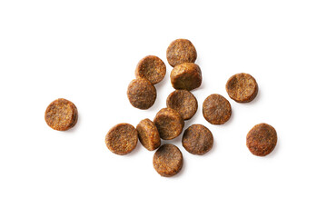 Dry food for dogs. View from above