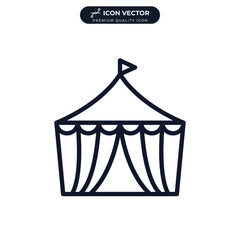 circus tent icon symbol template for graphic and web design collection logo vector illustration