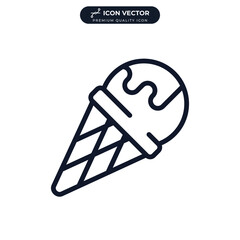 ice cream icon symbol template for graphic and web design collection logo vector illustration