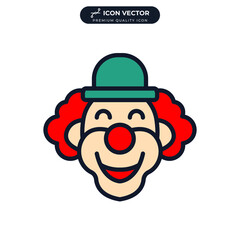 clown icon symbol template for graphic and web design collection logo vector illustration