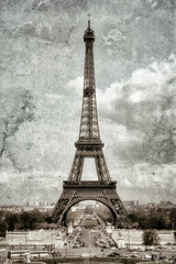 Tour Eiffel photo vintage Paris