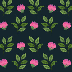 pattern with magnolia flowers