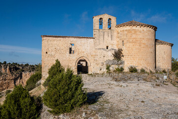 Fototapeta premium Romanesque hermitage of San Frutos, Las Hoces del Río Duratón Natural Park, Segovia province, Spain