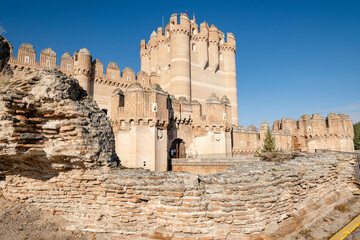 Coca castle, XV century, Gothic-Mudejar, Coca, Segovia province, Spain