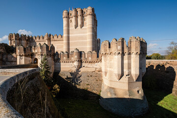 Coca castle, XV century, Gothic-Mudejar, Coca, Segovia province, Spain