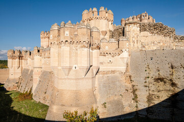 Fototapeta na wymiar Coca castle, XV century, Gothic-Mudejar, Coca, Segovia province, Spain