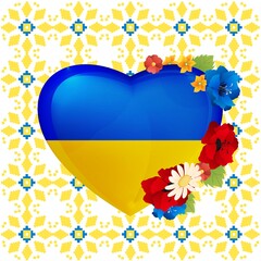 Peace in independent Ukraine. Editable vector illustration