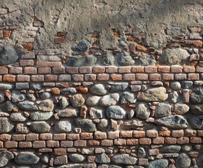 old brick and stone wall background