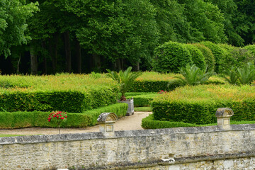 Villarceaux, France - june 9 2019 : historical castle